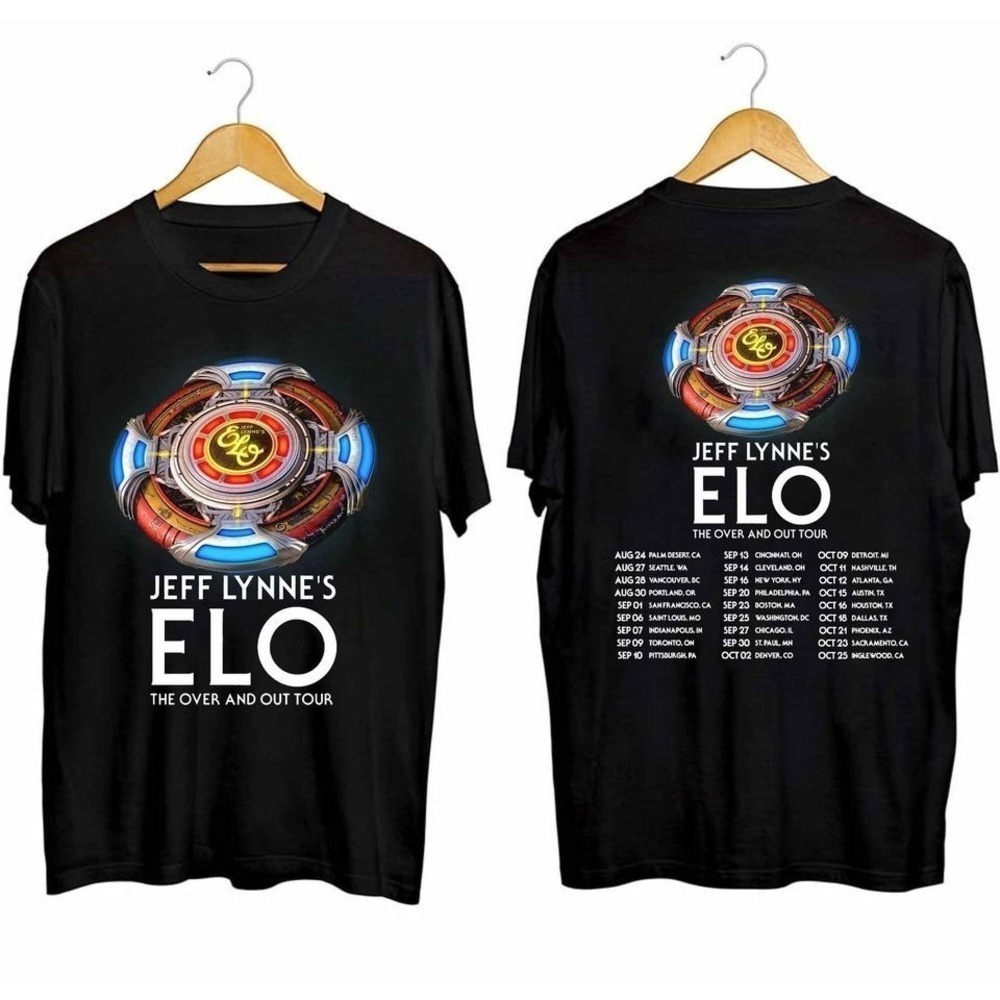 Jeff Lynnes Elo Over And Out Final Tour  Shirt 2 Sided